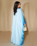 Printed Bodycon Part Butterfly Abaya - Aurohaya