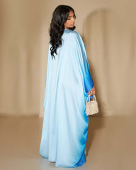Printed Bodycon Part Butterfly Abaya