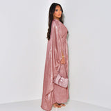Chiffon Open Front Butterfly Abaya Dress