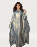 Satin Batwing Gray Butterfly Abaya Dress