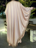 Satin Tassel Butterfly Abaya 3-Piece Set
