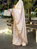 Satin Tassel Butterfly Abaya 3-Piece Set