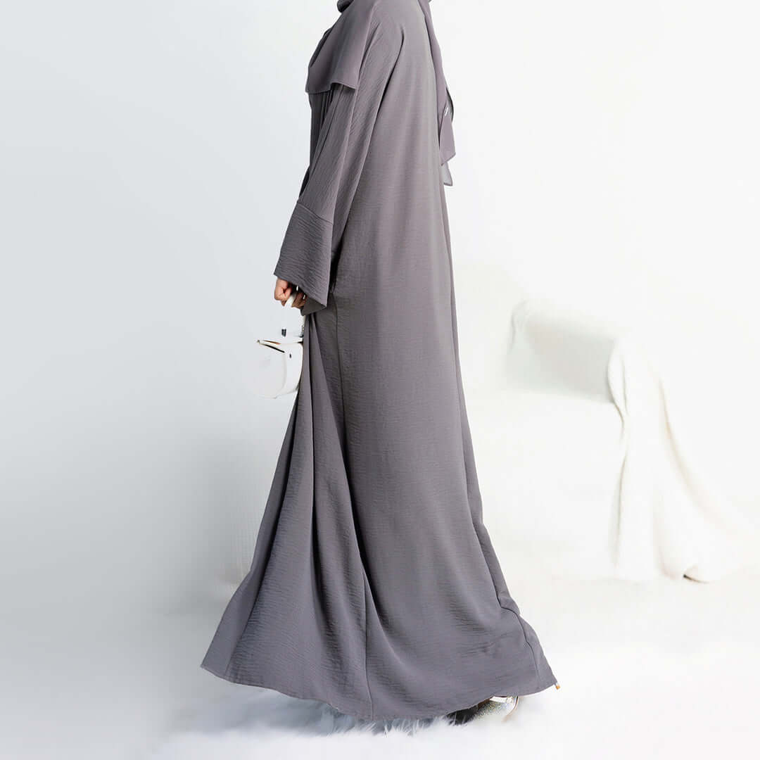 Elegant Multi-Color Abaya Dress 3 Piece Set with Breathable Fabric & Matching Hijab