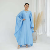 Solid Color Drawstring Butterfly Abaya