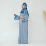 Nida Abaya with Printed Cuffs and Hijab