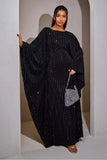 Shiny Rhinestone Butterfly Abaya