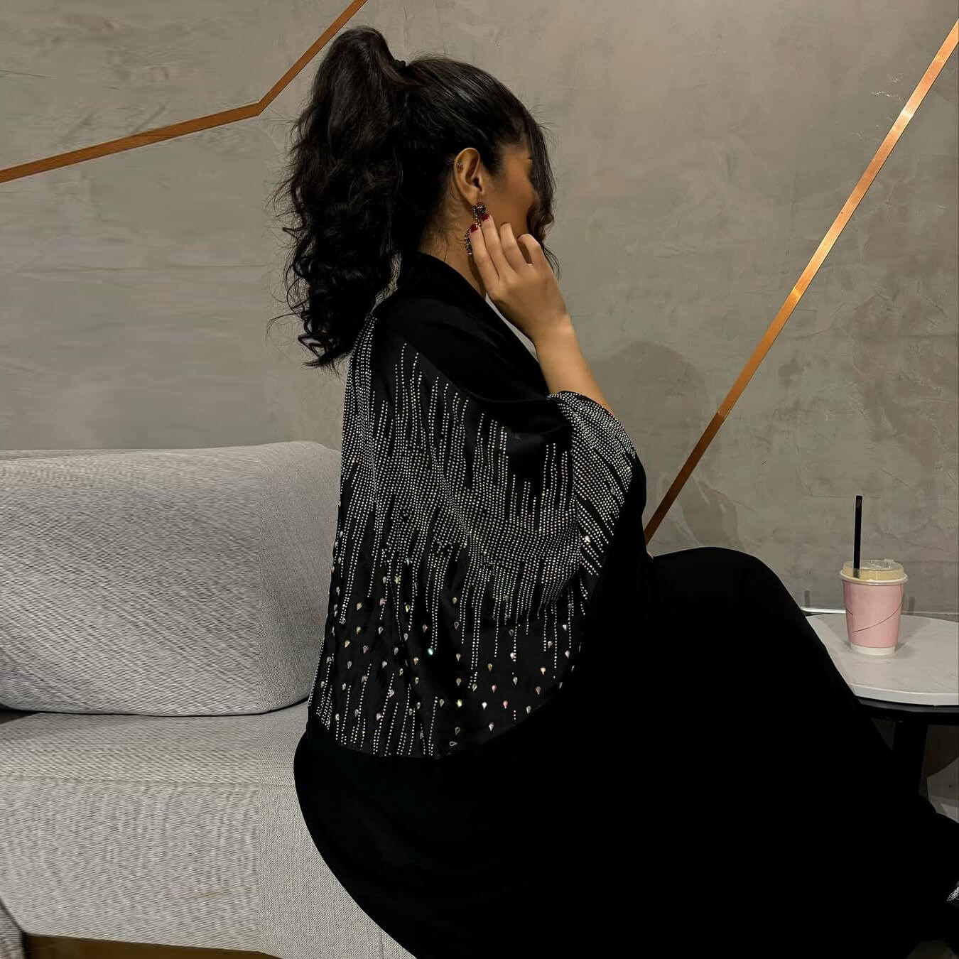 Celestial Sparkle Rhinestone Open Cardigan