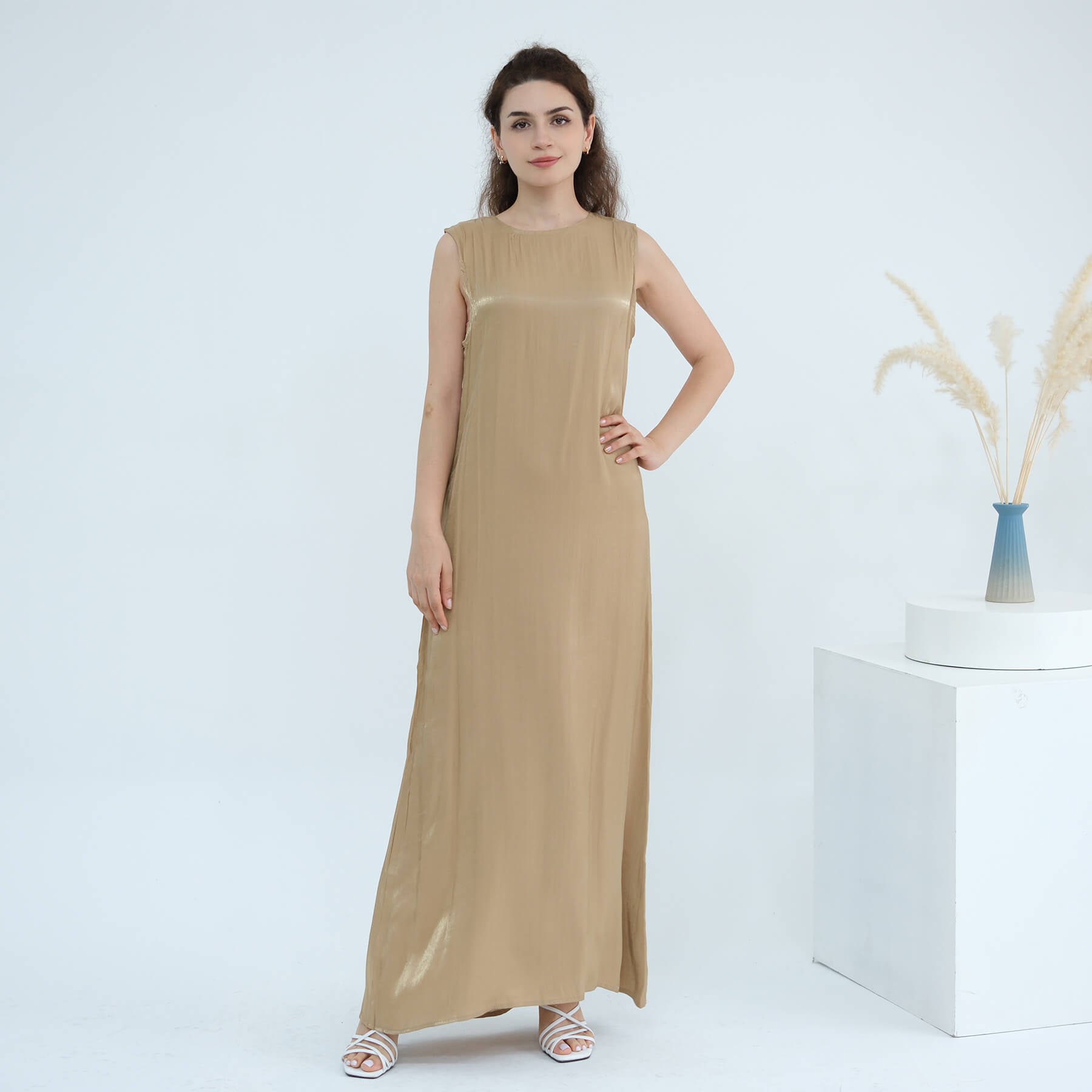 Solid Color Minimalist 2-Piece Abaya Set