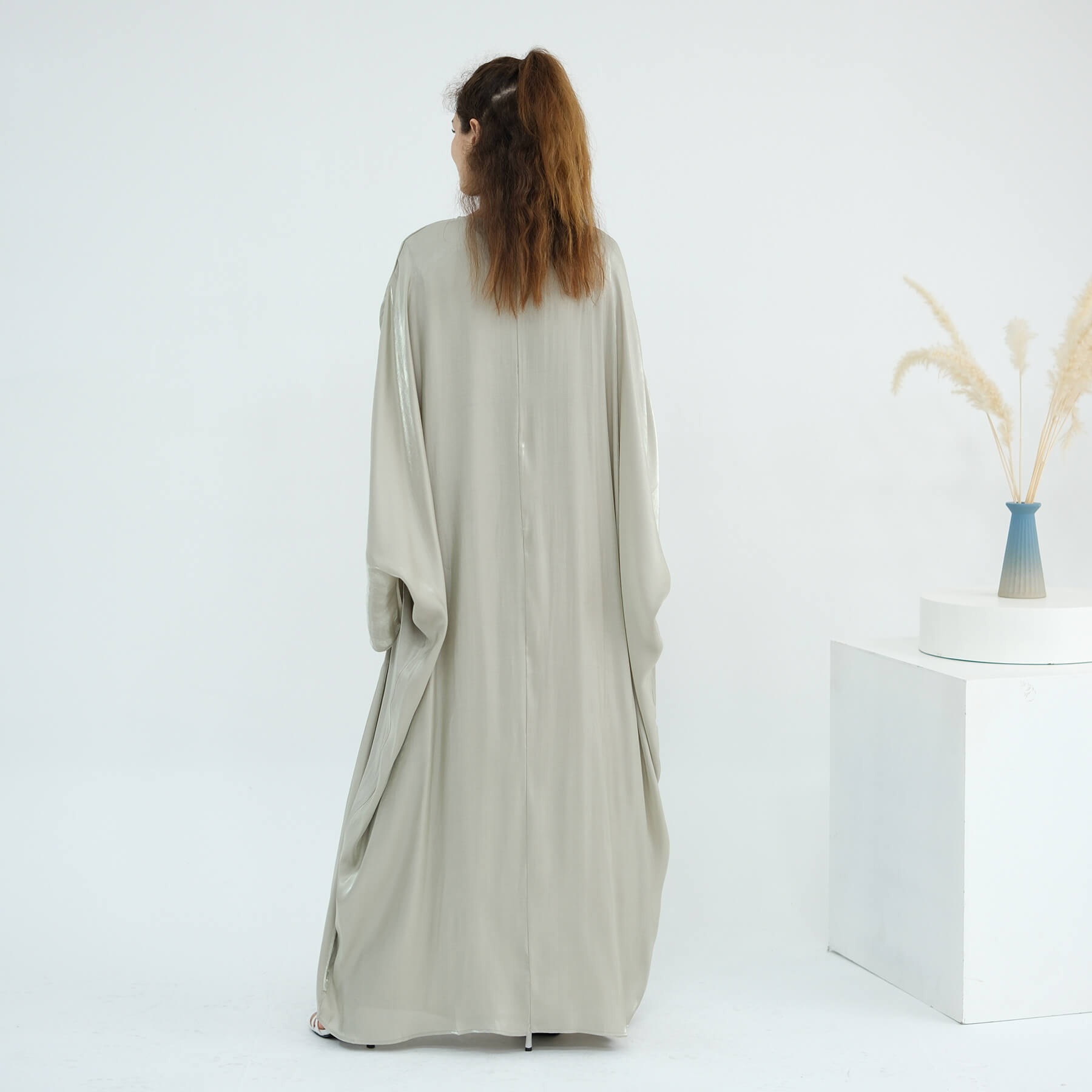 Solid Color Minimalist 2-Piece Abaya Set