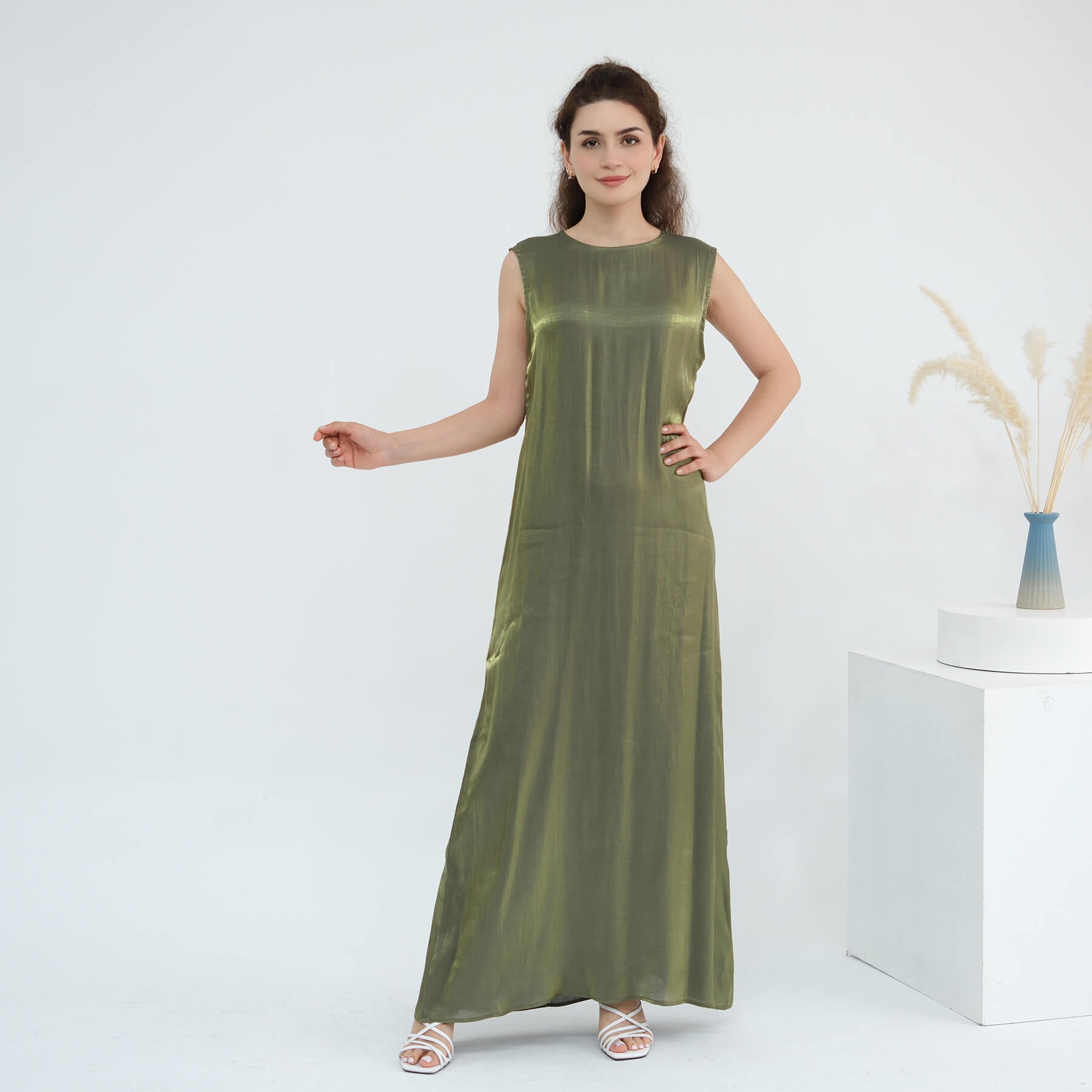 Solid Color Minimalist 2-Piece Abaya Set