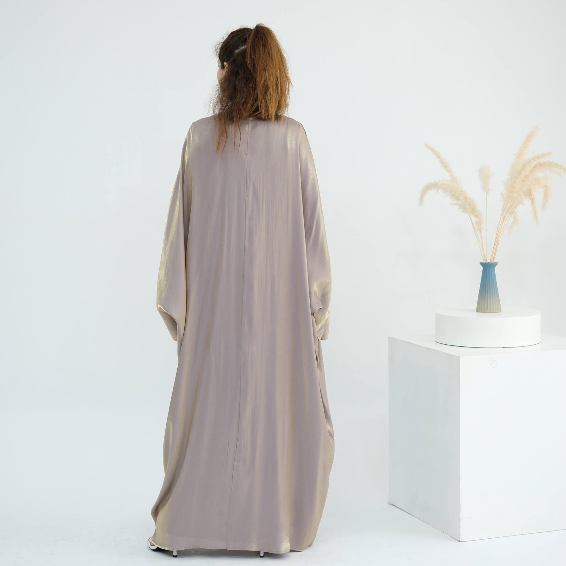 Solid Color Minimalist 2-Piece Abaya Set