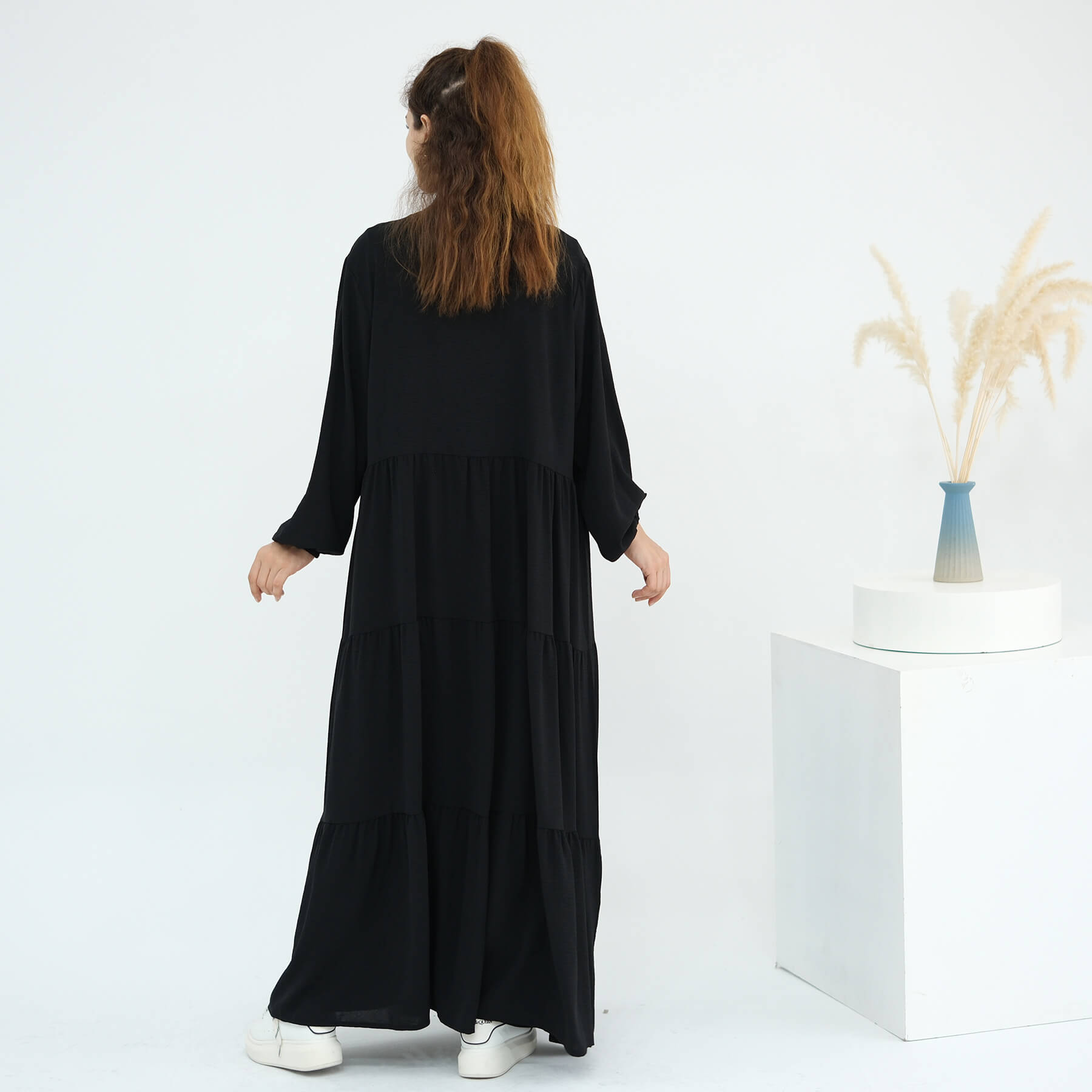 Solid Color Minimalist 2-Piece Abaya Set - Serenity