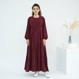 Solid Color Minimalist 2-Piece Abaya Set - Serenity