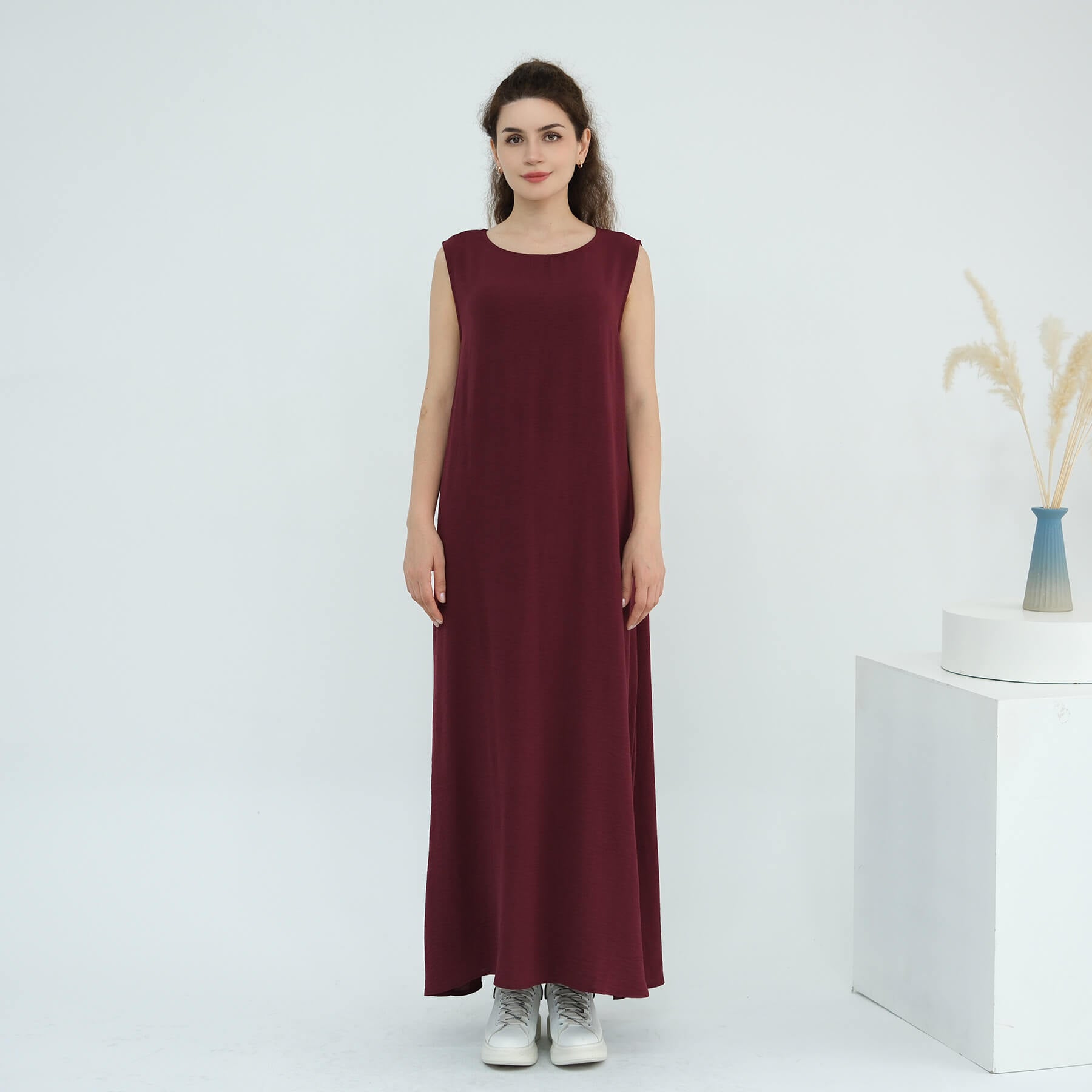 Solid Color Minimalist 2-Piece Abaya Set - Serenity