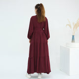 Solid Color Minimalist 2-Piece Abaya Set - Serenity