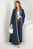 Nida Gold Appliqué Kimono Open Abaya