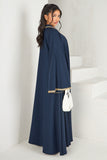 Nida Gold Appliqué Kimono Open Abaya