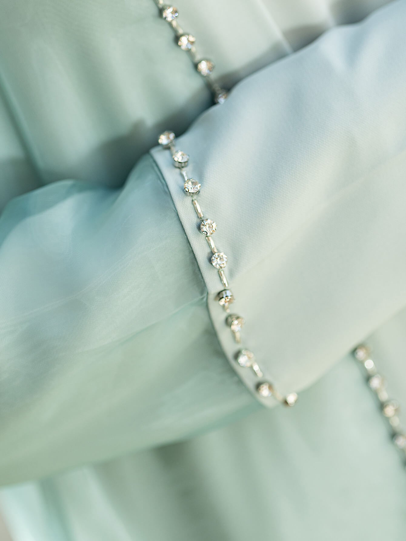 Mint Beaed Open Abaya Dress 2-Piece Set