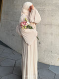 Solid Full Pleated Chiffon Abaya