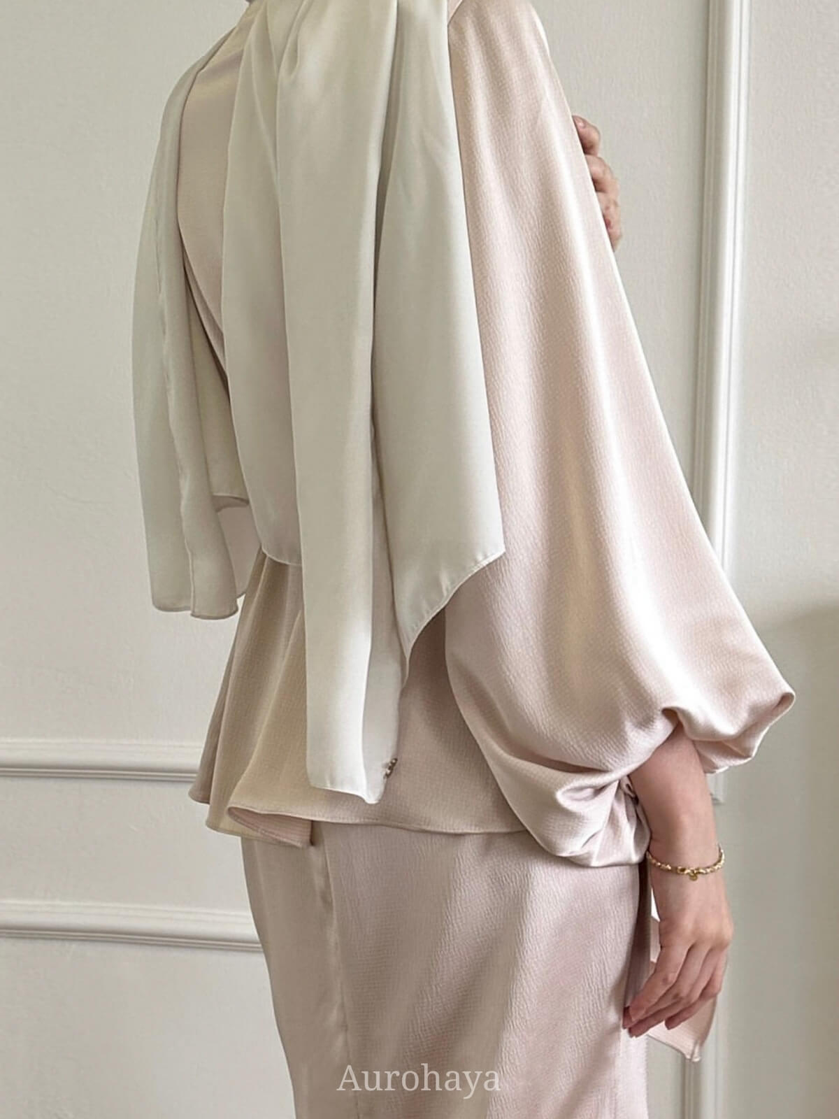 Satin Modest Dress 3-Piece Set