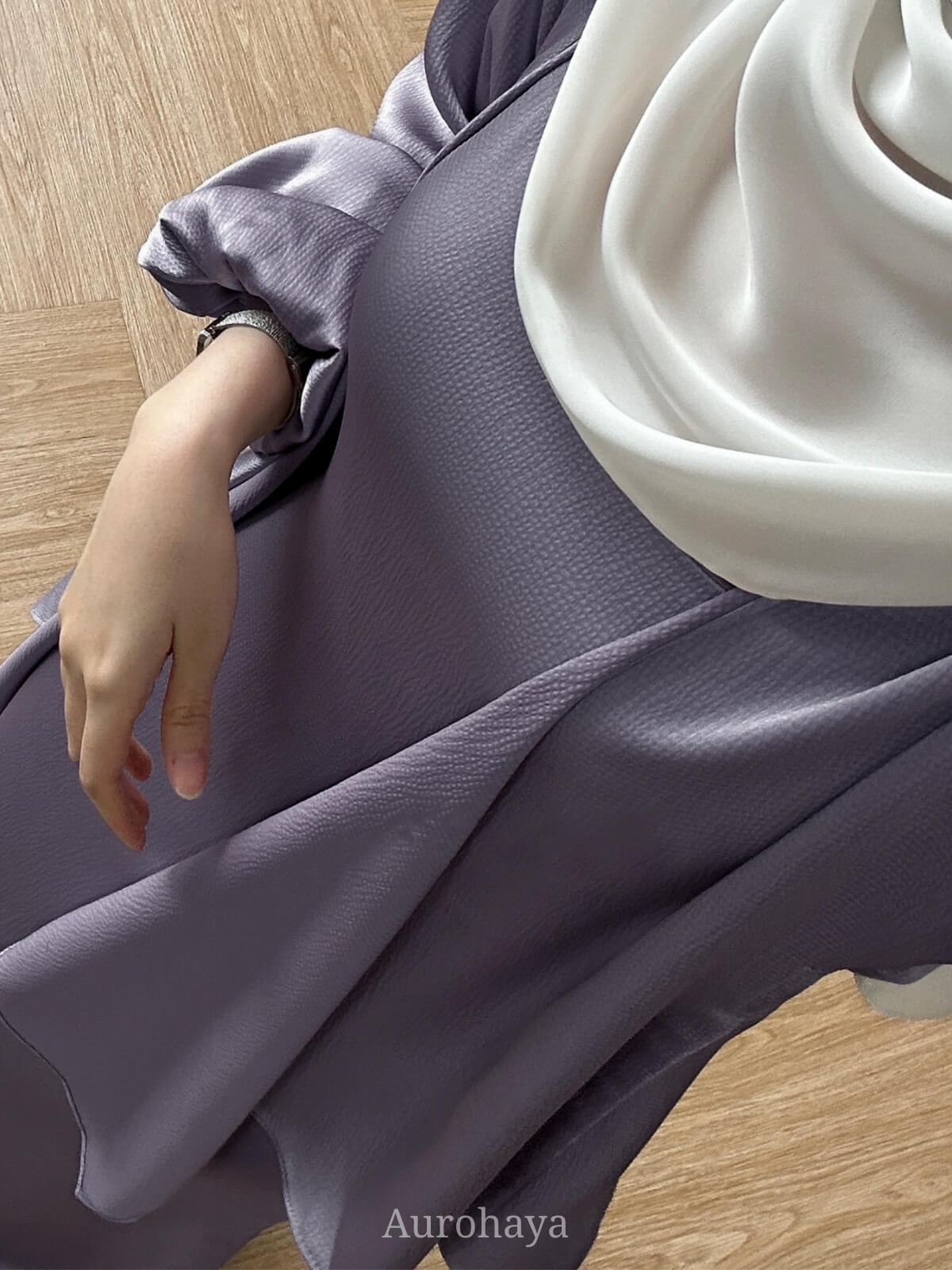 Satin Modest Dress 3-Piece Set