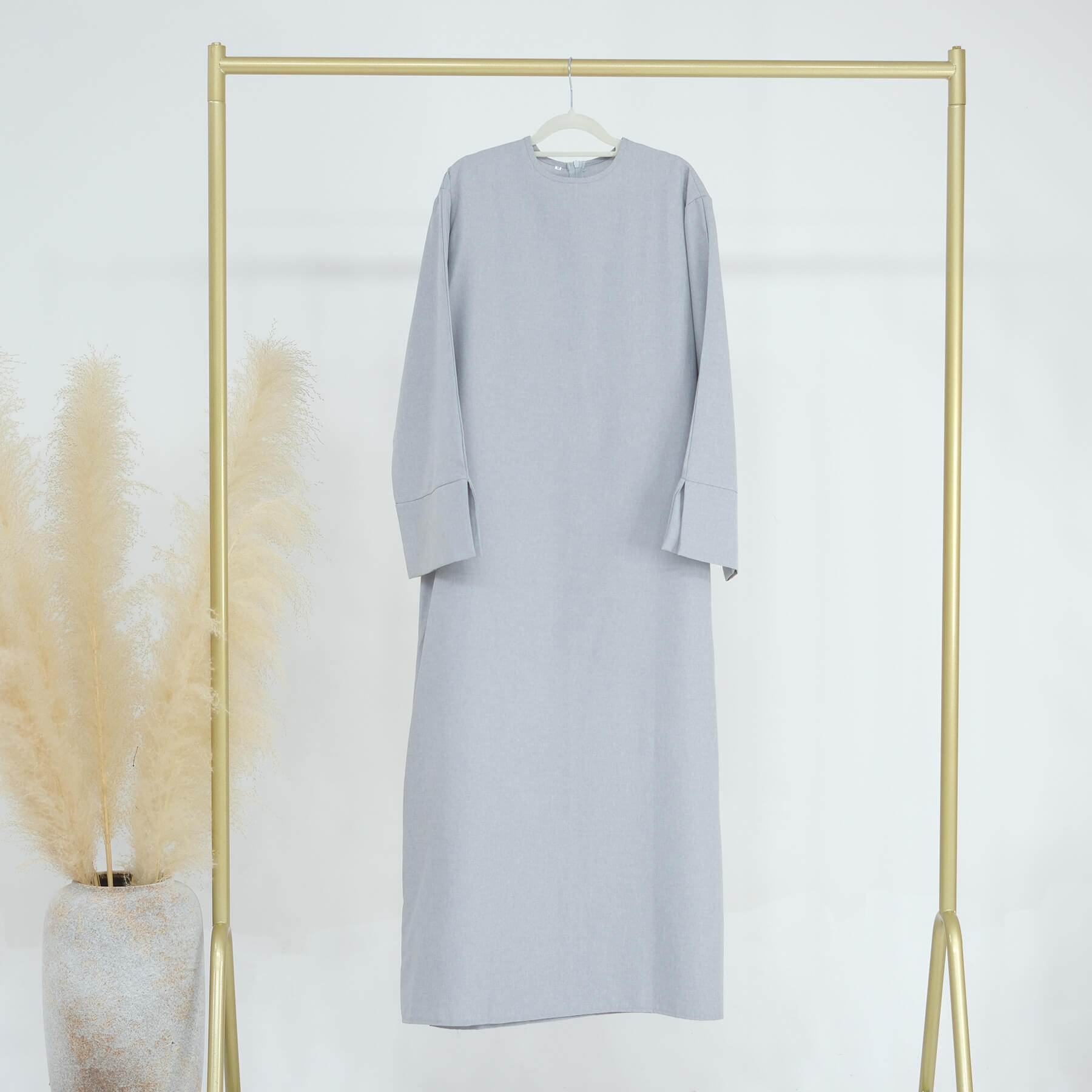 Cotton-Linen Blend Abaya Dress