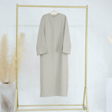 Cotton-Linen Blend Abaya Dress
