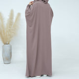 Solid Tassel Drawstring Hooded Abaya