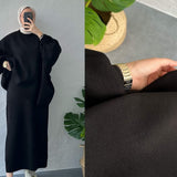 Thick Knit Two-Piece Set - Modest Sweater & Long Skirt