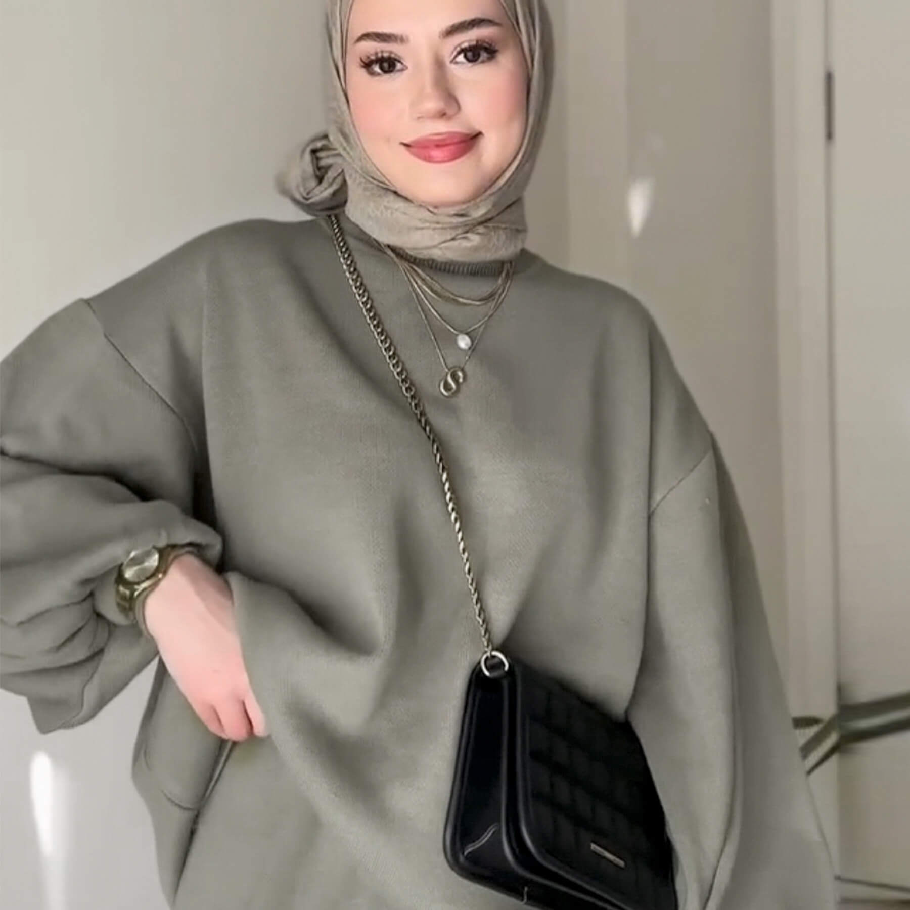 Thick Knit Two-Piece Set - Modest Sweater & Long Skirt