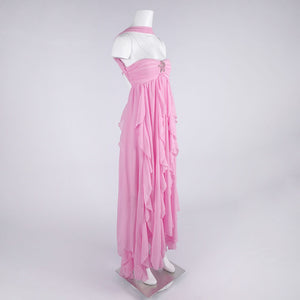 Aurohaya Chloé Strapless Ruffle Maxi Dress