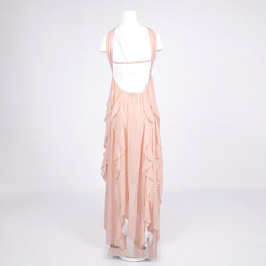 Aurohaya Chloé Strapless Ruffle Maxi Dress