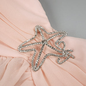 Aurohaya Chloé Strapless Ruffle Maxi Dress