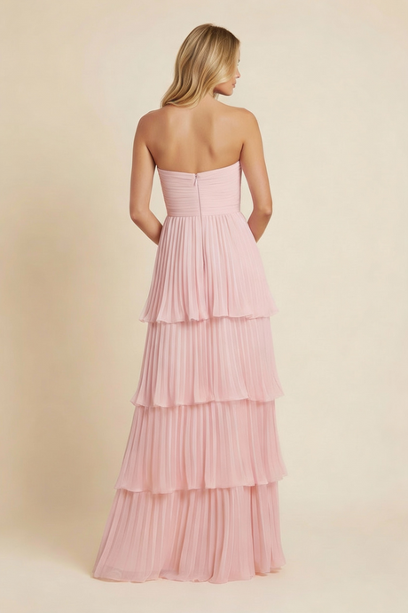 Aurohaya Manon Strapless Tiered Maxi Dress
