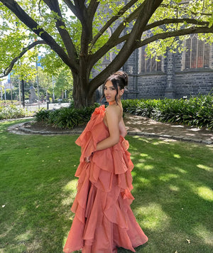 Aurohaya Romance Ruffle Tiered Maxi Dress