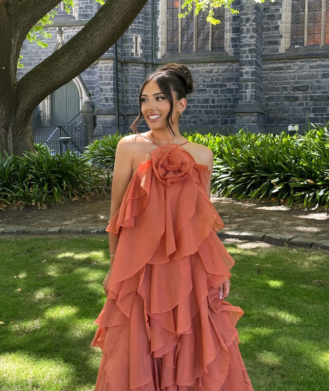 Aurohaya Romance Ruffle Tiered Maxi Dress