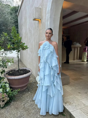 Aurohaya Romance Ruffle Tiered Maxi Dress