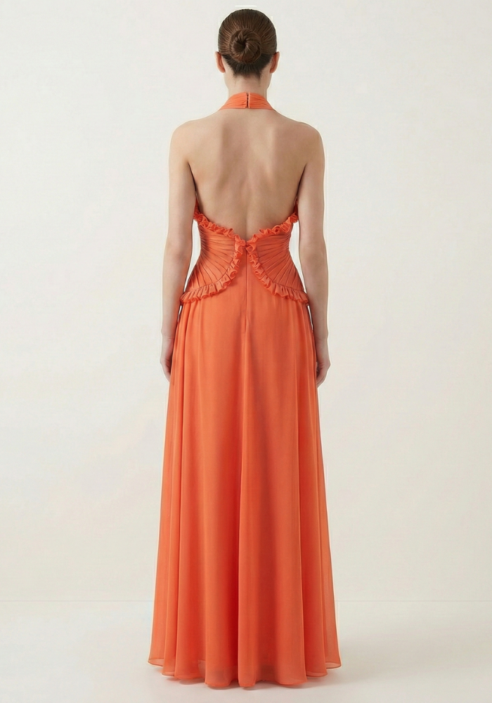 Aurohaya Énergie Halter Maxi Dress