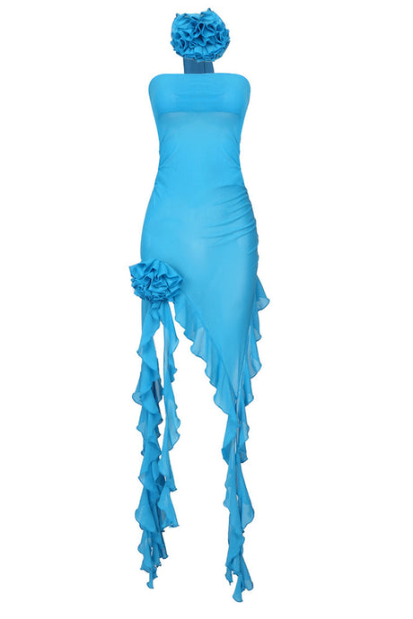 Azurélie_Strapless_Ruched_Rosette_Asymmetric_Maxi_Dress_-_Blue_-_selmori.com_-_03