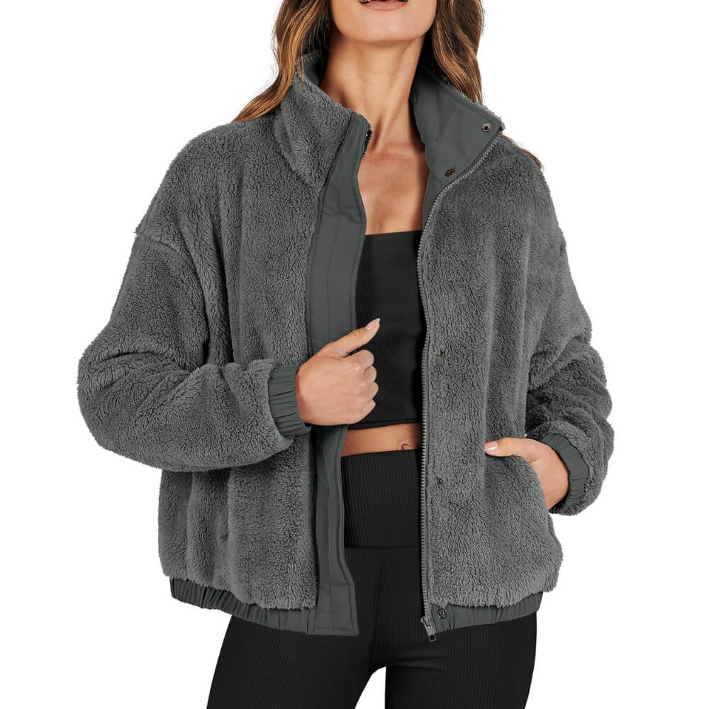 Women's Soft Fleece Jacket with Pockets