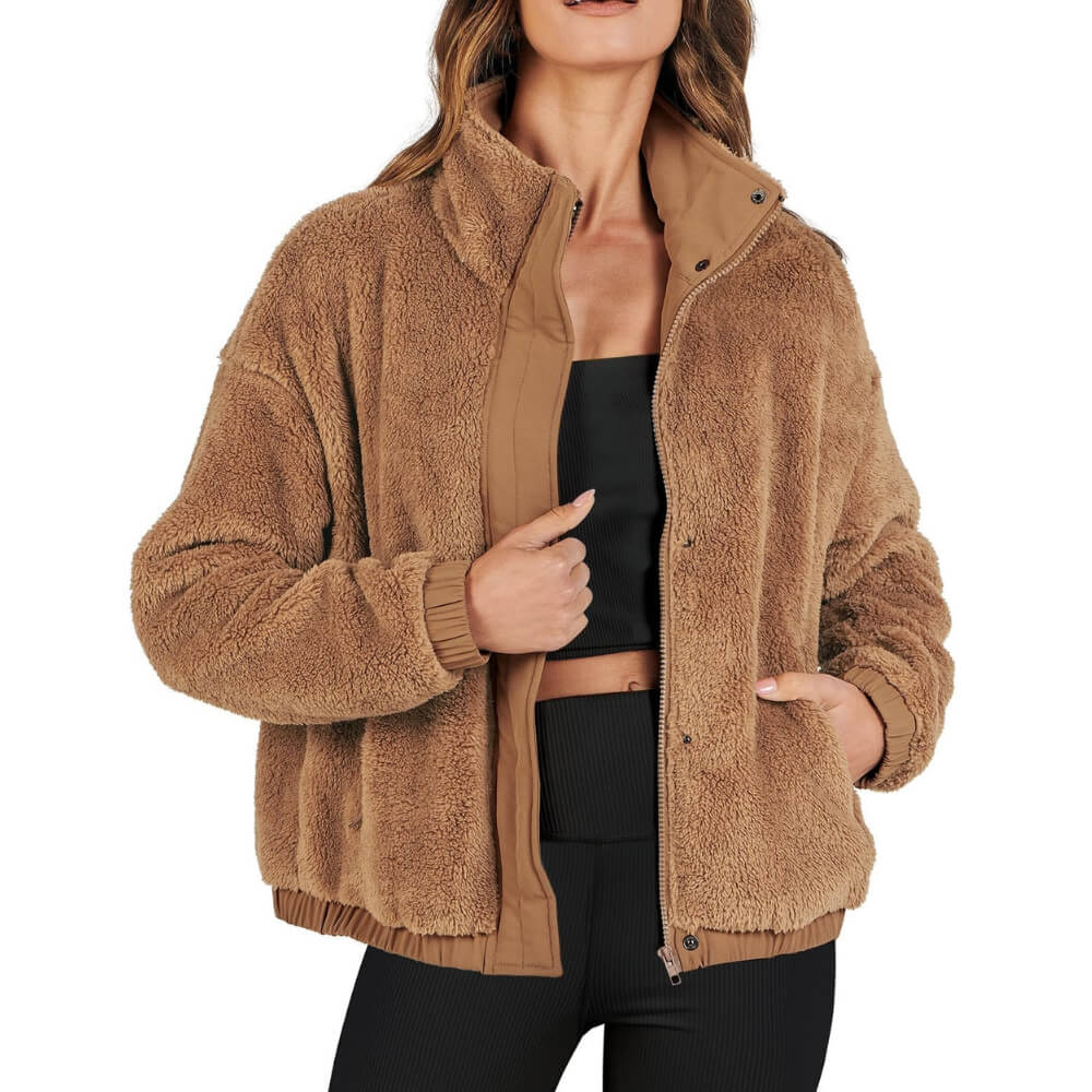 Women's Soft Fleece Jacket with Pockets