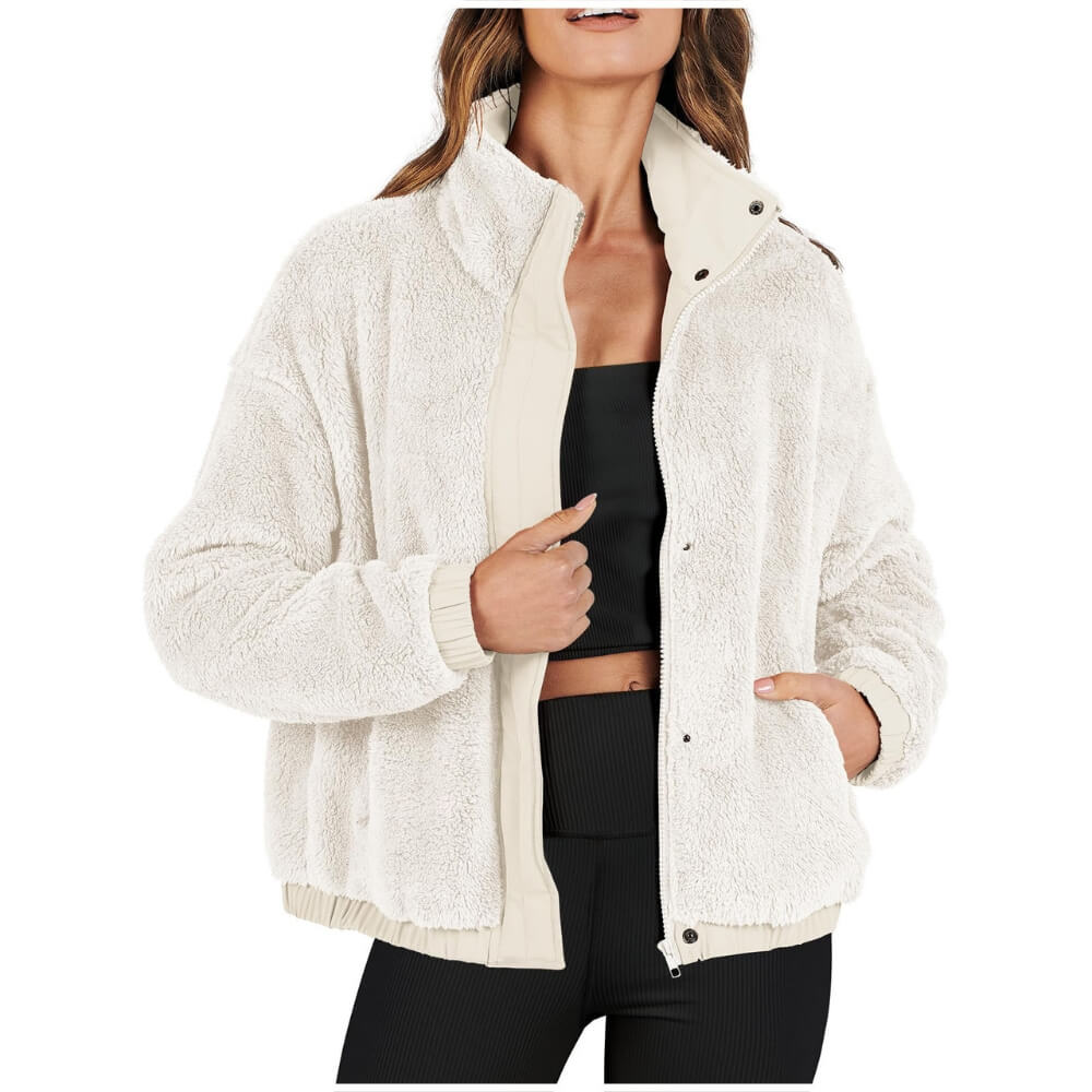 Women's Soft Fleece Jacket with Pockets