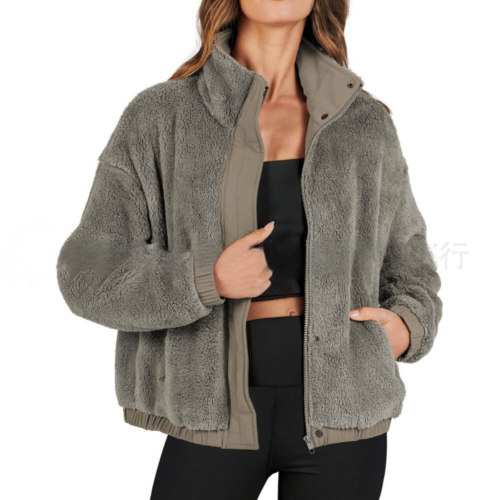 Women's Soft Fleece Jacket with Pockets