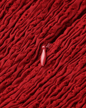 Bardot Broderie Corset A Line Dress Red