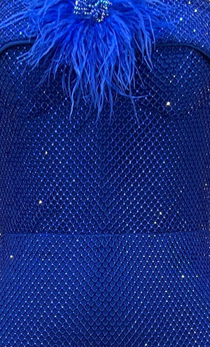 Bardot Sparkly Maxi Dress Blue