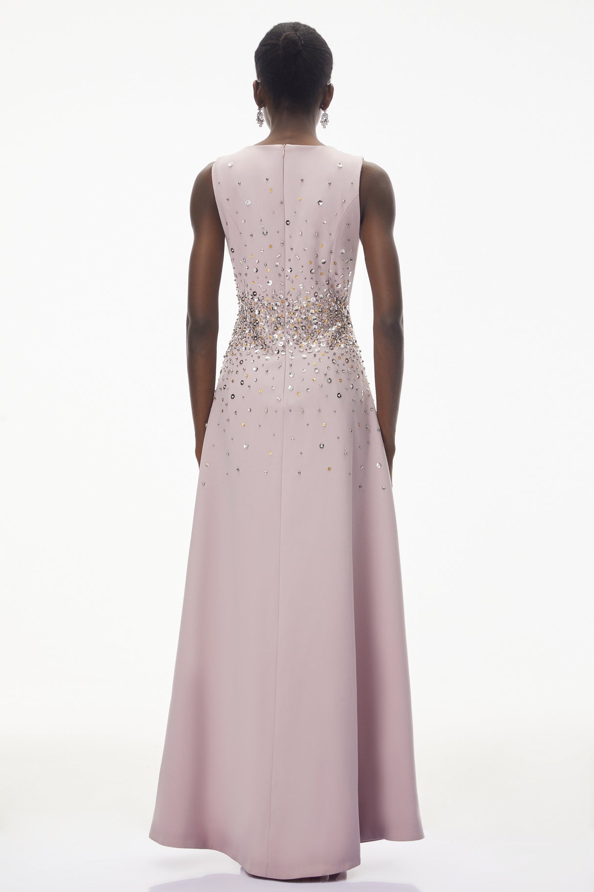 Aurohaya Bronislava Lotus Pink Embellished Maxi Dress