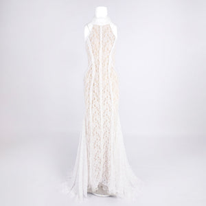 Aurohaya Tatiana Halter Backless Maxi Dress White