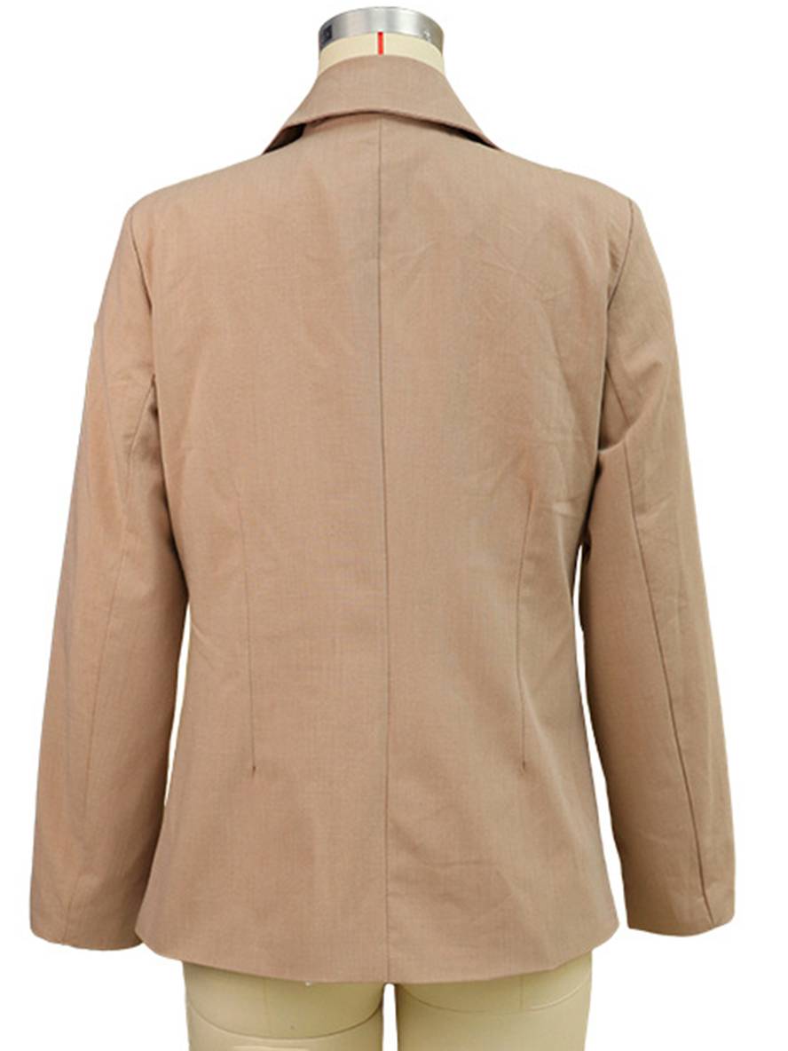 Aurohaya Women’s Office Blazer Loose Oversized Button & Pocket Jacket