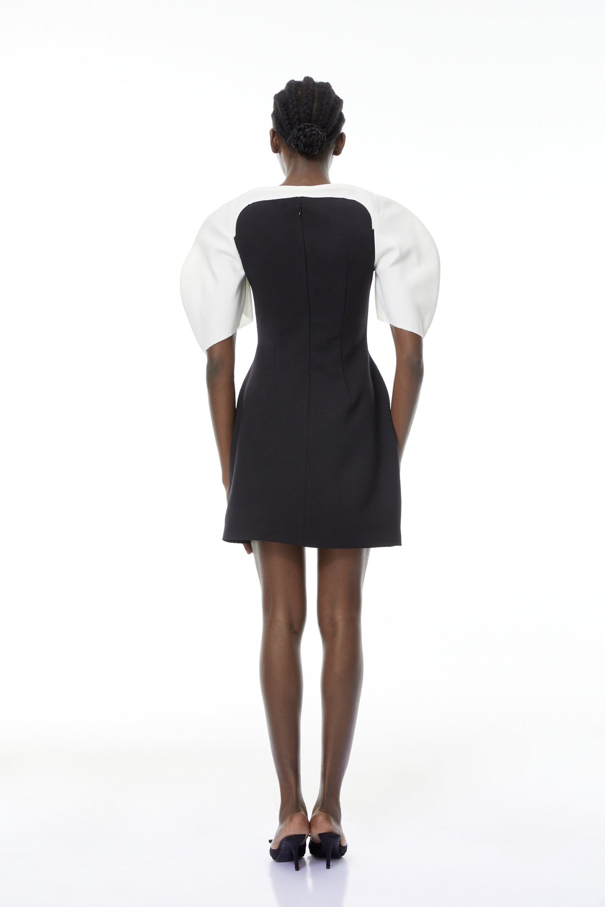 Aurohaya Catalina Black Color Blocked Mini Dress