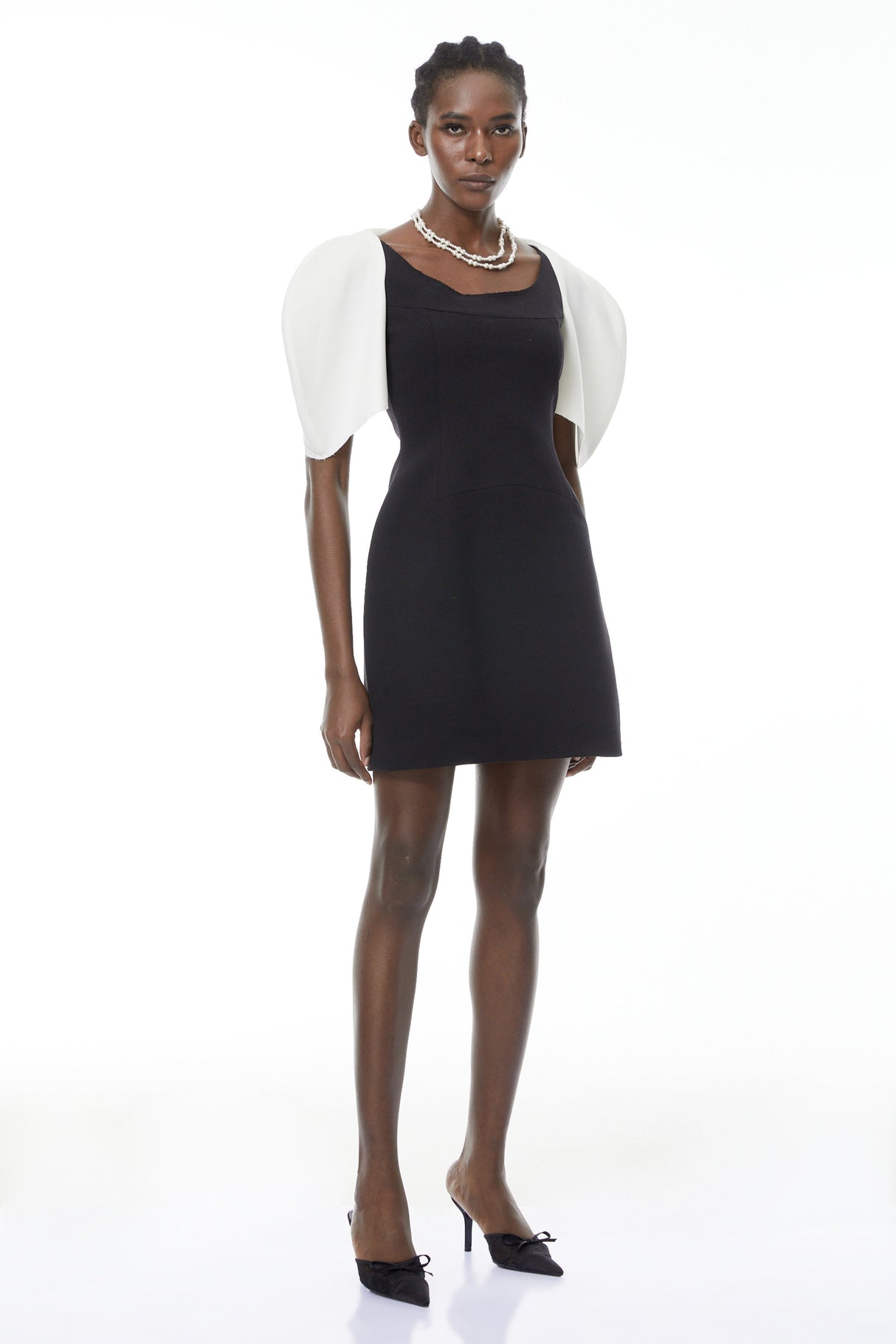 Aurohaya Catalina Black Color Blocked Mini Dress